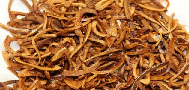 طريقة البصل المقلي المقرمش