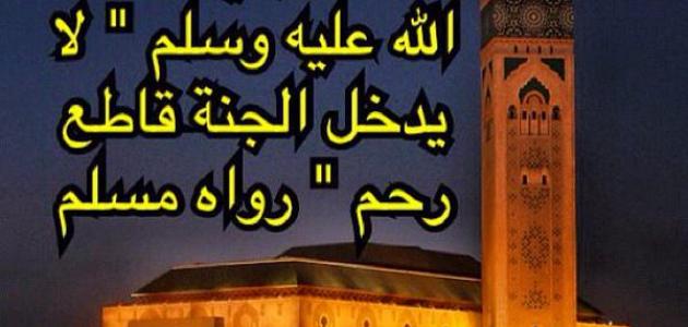 لا يدخل الجنة قاطع رحم