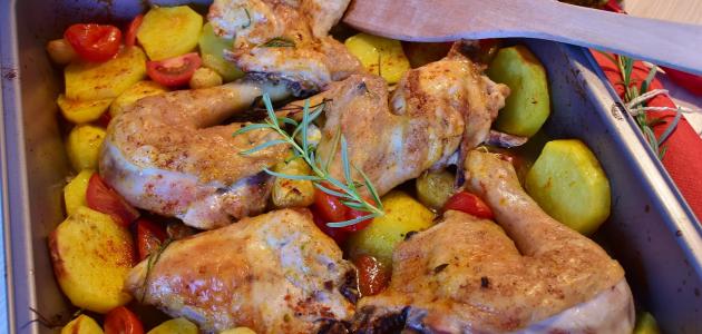 طبق دجاج بالبطاطس