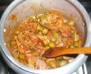 Langue de bœuf en sauce rouge