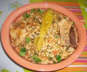 Berkoukes aux épinards et achedlouh (kadid)