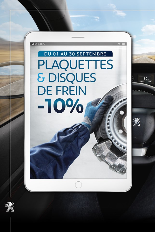 Peugeot Algérie : remise sur les disques et les plaquettes de frein
