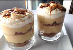 Créme caramel et banane