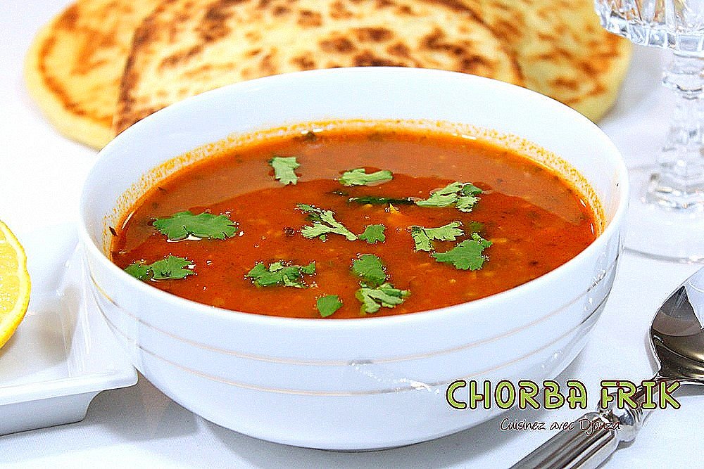 Chorba frik - soupe algérienne au blé