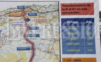 Travaux de modernisation en cours                                    AXE ROUTIER CHIFFA-BERROUAGHIA