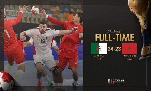 Planète/Afrique/Egypte - Hand/Mondial-2021: L'Algérie revient de loin et bat le Maroc (24-23)