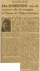 'Ida Doneddo ' LA CANTATRICE