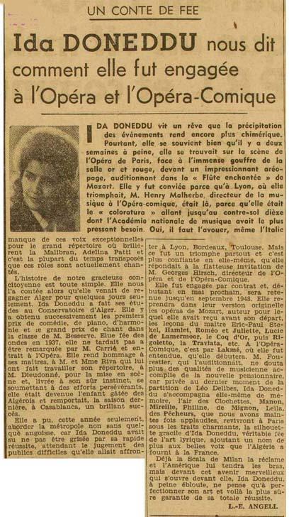 'Ida Doneddo ' LA CANTATRICE