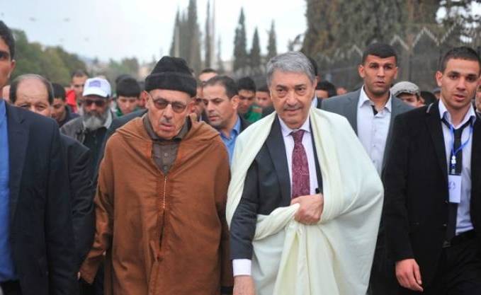 المجاهد علي مزوز رفقة المرشح لرئاسية 2014 الاستاذ علي بن فليس في خنشلة.