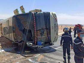 Naâma - 48 blessés suite au renversement d'un bus
