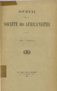 Bibliographie africaniste [note bibliographique]