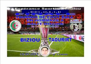 FINALISTE DU TOURNOI DE FOOTBALL ORGANISE EN HOMMAGE : BALIT Hocine du : 13-04-2021 au : 12-05-2021 Espérance Sportive Amalou béjaia