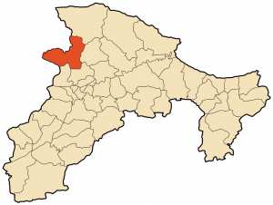 Carte géographique de la commune Adekar wilaya de Béjaia