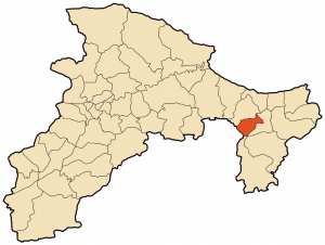 Carte géographique de la commune Ait Smail wilaya de Béjaia