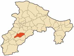 Carte géographique de la commune Amalou daira de seddouk wilaya de Béjaia