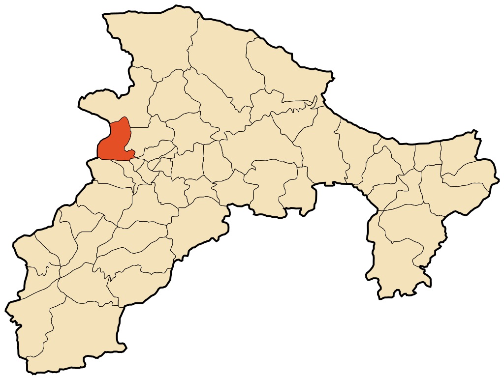 Carte géographique de la commune AKFADOU wilaya de Béjaia