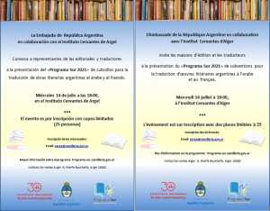 « Programa SUR 2021» d’appui aux traductions d’œuvres de la littérature argentine