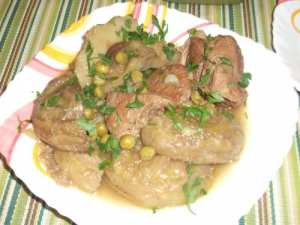 Artichauts à la viande (Karnoun belham)/Plat Algérien.