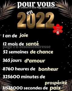 Bonne année 2022