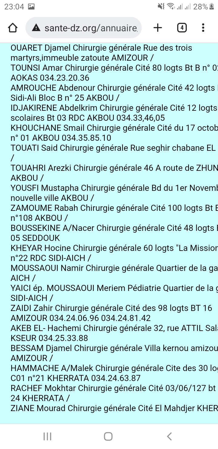 Médecins spécialistes