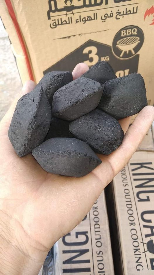 فحم_مضغوط للشواء من نواة ثمرة الزيتون