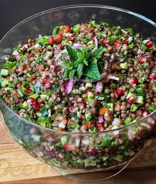 تحضير سلطـــــــــة العـــــــــــدس 🥗 سلطة مغذية و لذيذة