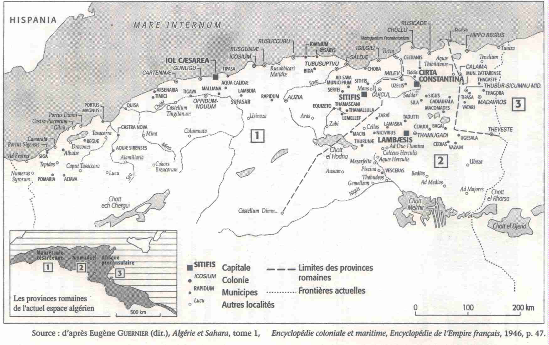 Toponymie romaine des villes algériennes par ordre alphabétique.