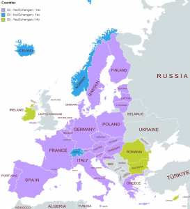 Liste des pays avec visa Schengen