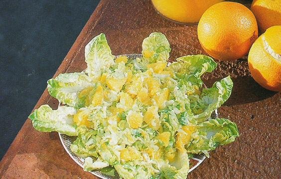 Salade de laitue a l'orange