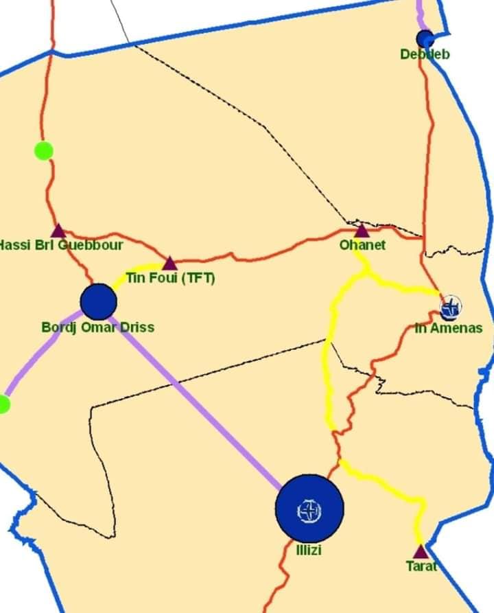 اليزي تهيئة الطريق الولائي رقم 02 الرابط بين اليزي و برج عمر إدريس