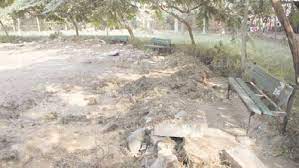 Algérie (Béchar)  -  Le jardin public abandonné