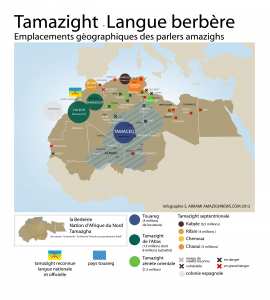 CARTE DES PARLERS AMAZIGHS BERBÈRES