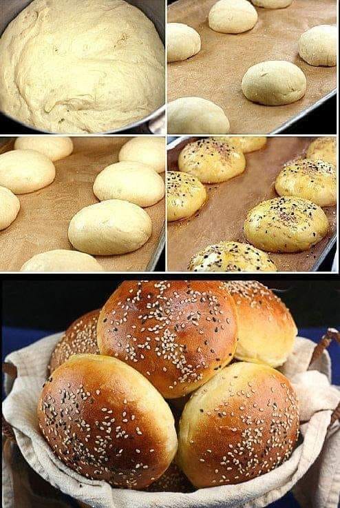 خبز همبرغر محلّي الصنع: