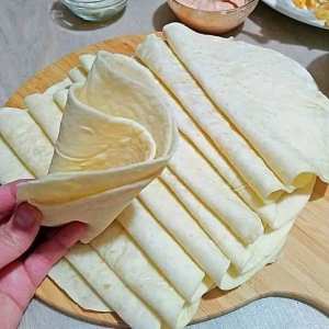 Tortillas pour les tacos et les shawarmas délicieuses