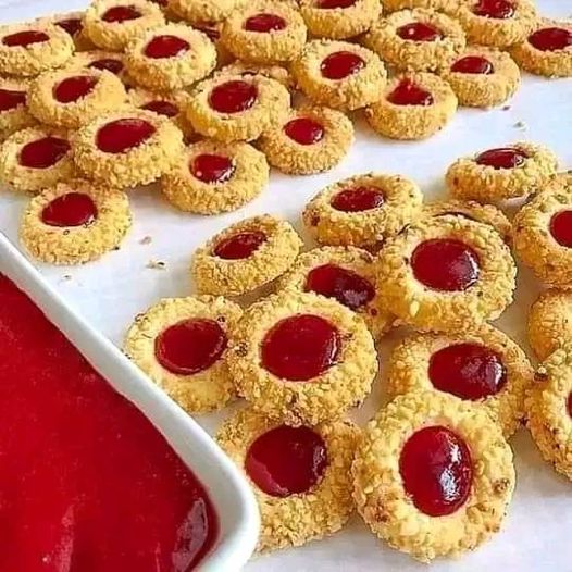 وصفات ام وليد 2023  حلوى جافة بالمربى