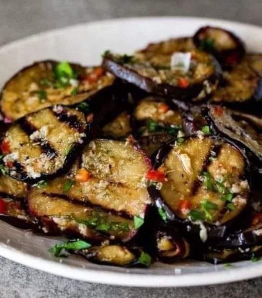 Aubergines à l'ail et au citron ❤️