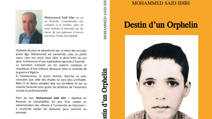 Autobiographie de Mohamed Saïd Idiri «Destin d’un orphelin» édité en Algérie