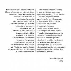 Pensée à Aboubakr Belkaid