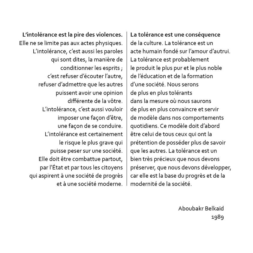 Pensée à Aboubakr Belkaid