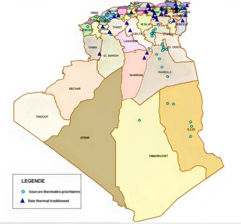 Les 282 sources thermales d’Algérie