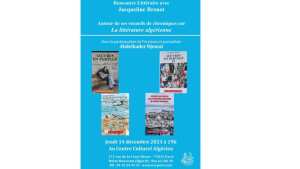 Centre culturel algérien de Paris Rencontre littéraire avec Jaqueline Brenot