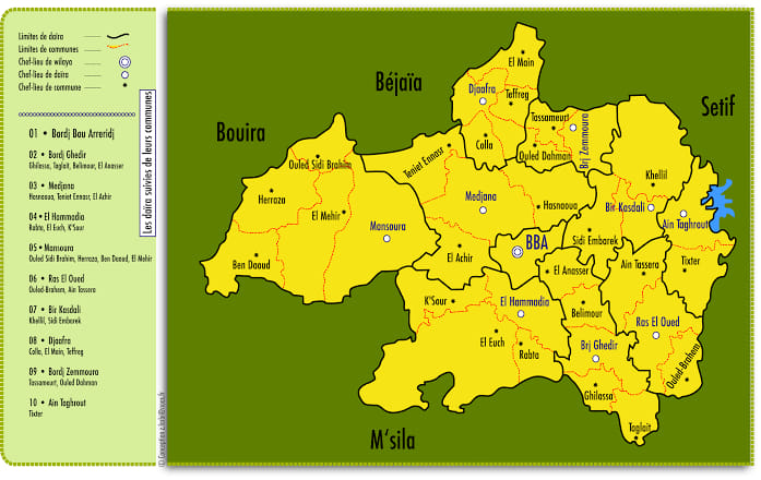Les tribus berbères de la wilaya de Bordj Bou Arreridj :