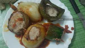 Légumes au Four Farcis de Viande Hachée de Poulet