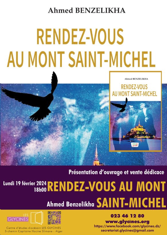 Présentation d’ouvrage et vente dédicace de RENDEZ-VOUS AU MONT SAINT-MICHEL d'Ahmed Benzelikha