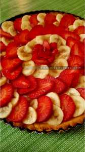 Tarte aux fraises et banane