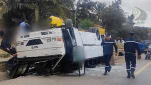 Algérie (Birtouta/Alger) -  18 blessés suite au renversement d'un bus de transport des voyageurs