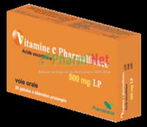 VITAMINE C PHARMALLIANCE 500MG GLES. À MICROGRLES. LP B/20