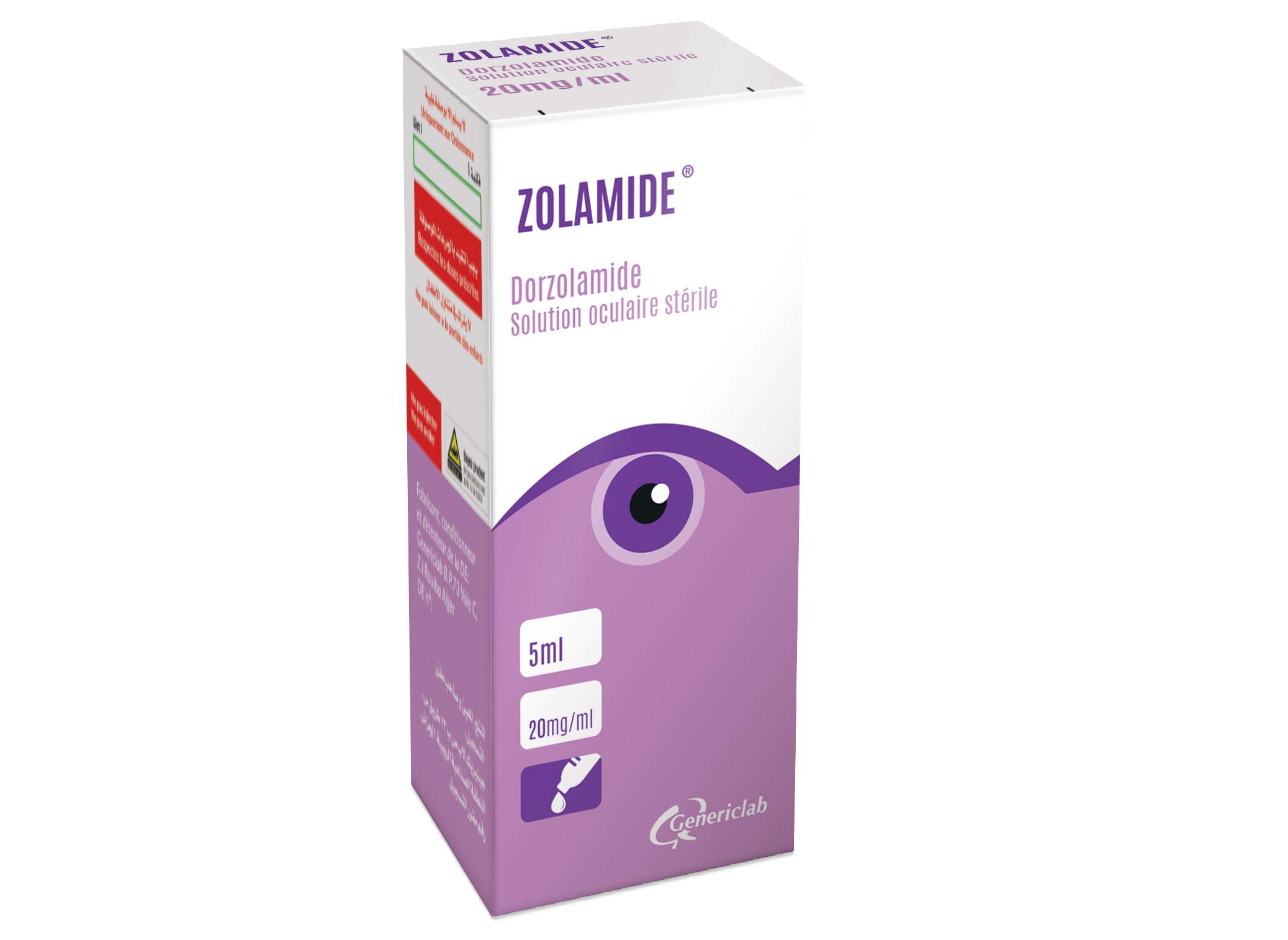 ZOLAMIDE 2% (20mg/ml) COLLY. EN SOL. FL./5ML