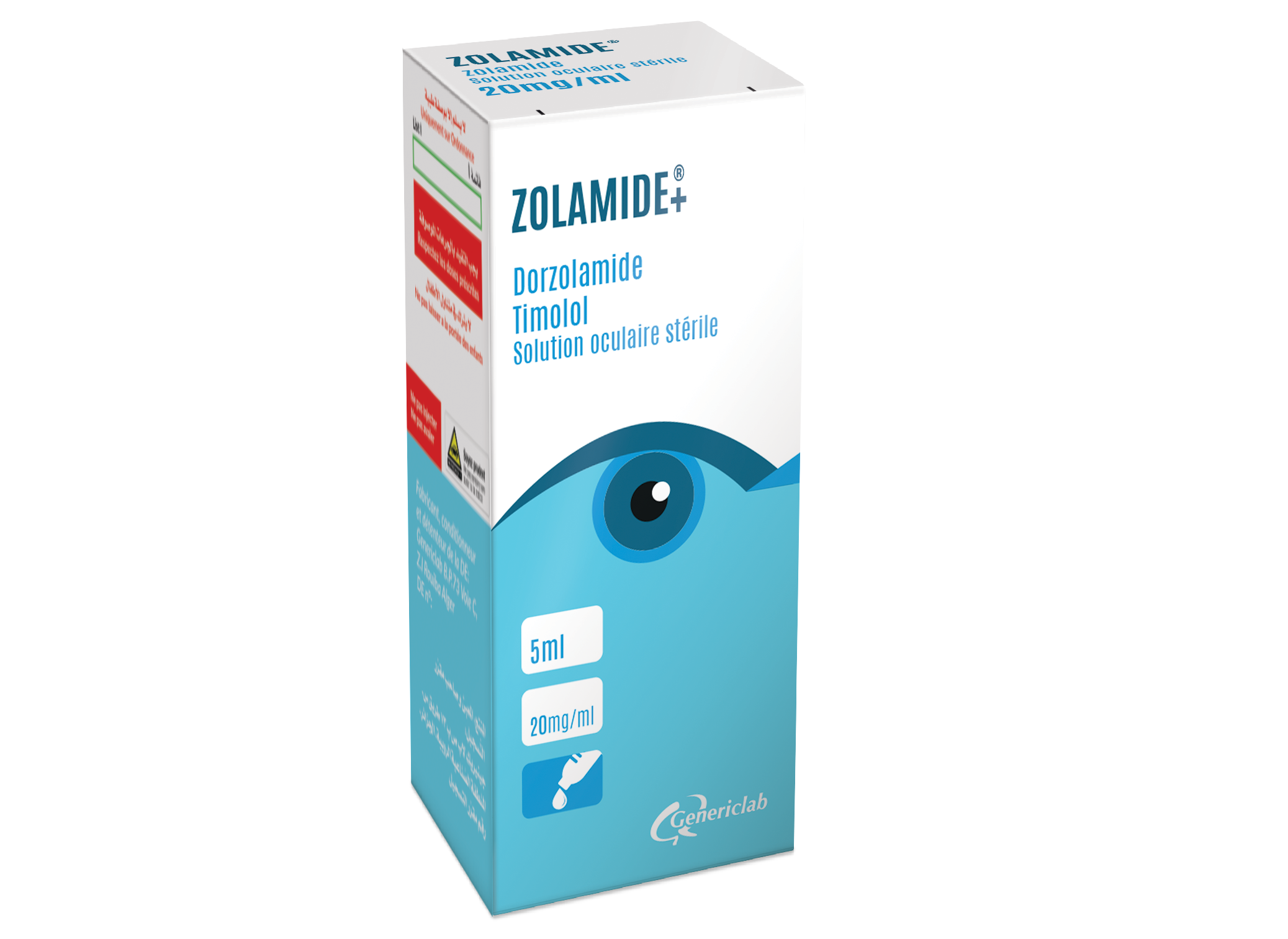 ZOLAMIDE + (20mg/ml - 5mg/ml) COLLY. EN SOL. FL./5ml