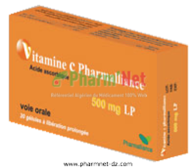 VITAMINE C PHARMALLIANCE 500MG GLES. À MICROGRLES. LP B/20